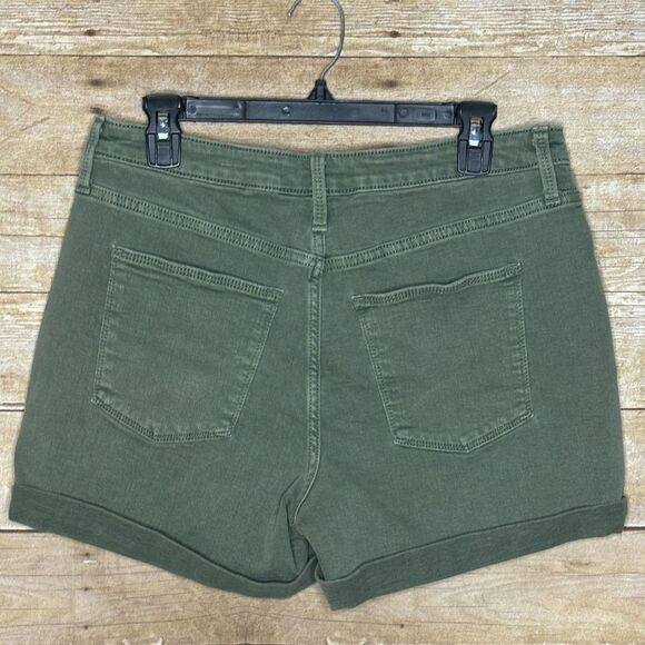 UNIVERSAL THREAD HIGH RISE STRETCH CASUAL CLASSIC EVERYDAY ROLL CUFF SHORTS - Picture 2 of 2